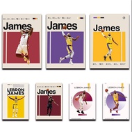 Lebron James Poster, Cleveland Cavaliers canvas painting Minimalist, Helvetica, NBA Poster, Office B