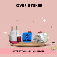 OVER PLUG MULTIPURPOSE PLUG/OVER 3 TO 2 HOLE PLUG ON OFF SWITCH/OVER ON OFF PLUG UNIVERSAL PLUG 3 LE
