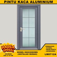 Pintu Minimalis Kamar Mandi 200x70 Full Kaca Pintu Aluminium Modern