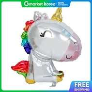 Party 383Eiv53 Super Shape Foil Balloon Satin Sitting Unicorn Balloon Foil Silver