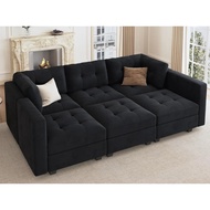 Sectional Couch With Storage, Modular Sectional Sofa, Velvet Sectional Couches For Living Room