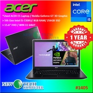 #1405 *Used Acer E5 Intel Core I5-7200U 8GB 256GB SSD Nvidia GF940MX 3D Graphic 15.6" FHD Win11 Lapt