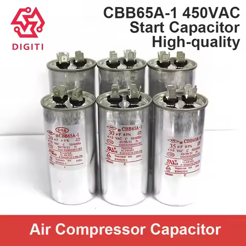 CBB65/CBB65A/CBB65A-1 AC Air Compressor Start Capacitor450V 8UF/10UF/12UF/15UF/20UF/25UF/30UF/35UF/4