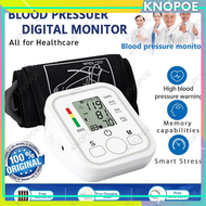 KNOPOE Rechargeable Blood Pressure Digital Monitor Original Arm Type Meter Accurate Large Display Ho