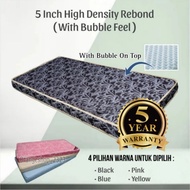 Single Mattress 5 inches Rebond Rubber Feel / Tilam Bujang 5 Inches Rubber Feel
