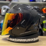 Helm JS Armor Carbon Half Face MURAH GRATIS kyoto elsico kairoz gt bogo chips nazi flat r tt course