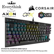CORSAIR K70 RGB TKL CHAMPION SERIES OPTICAL MECHANICAL GAMING KEYBOARD PBT DOUBLE SHOT PRO KEYCAPS -