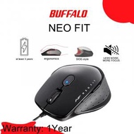 Buffalo NEO FIT 人體工學設計 靜音滑鼠 ME-BU51MBK (ME-BU51MBK)