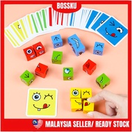Face Cube Changing Games Emoji Cube Puzzle Emoji Changing Card Muka Blok Emoji Blok Mainan 表情变脸方块幼儿桌