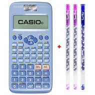 Máy Tính Casio FX580VN X-BU - Màu Xanh  + Tặng Kèm 3 Bút Gel Dino 0.5 mm (2 Mực Tím + 1 Mực Xanh)