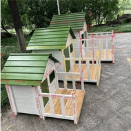Outdoor waterproof and anti-corrosion wooden dog house, cat house, courtyard dog villa, outdoor dog 