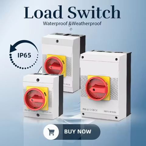 4pole 16A 32A 40A 3pole 63A 150A ELectric IP65 AC Isolator Switch Load Waterproof Switch ON OFF Disc
