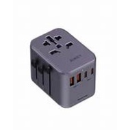 AUKEY Universal Travel Adapter PA-TA07-BK Type C 35W 4 In 1 EU US UK - Gray