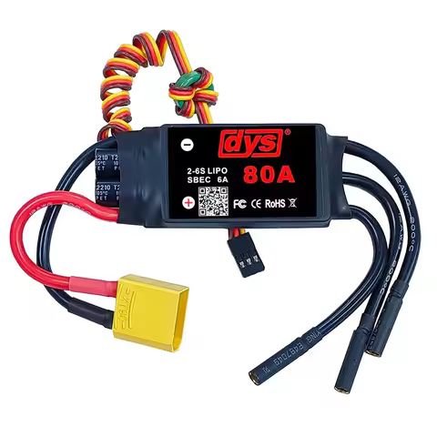 DYS 12A 20A 30A 40A 50A 60A 80A 100A 2-6S Brushless ESC With 5V/6A BEC For RC fixed-wing aircraft he