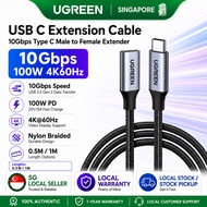 Ugreen USB C Extension Cable USB Type C 3.1 Gen 2 Male to Female Fast Charging & Audio Data Transfer