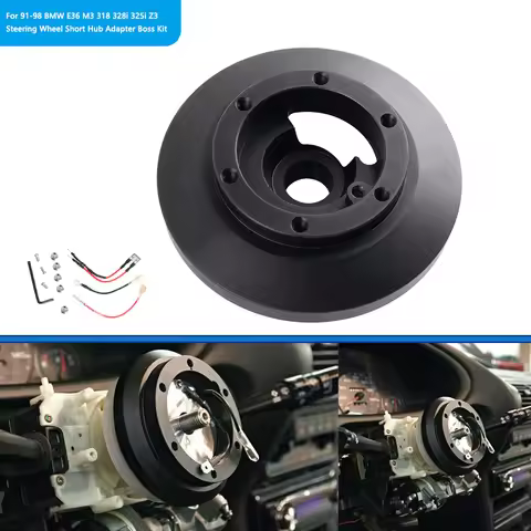 Steering Wheel Short Hub Adapter Boss Kit For 91-98 BMW E36 M3 318 328i 325i Z3 quick release
