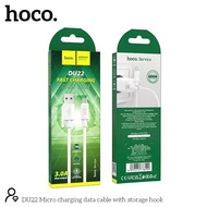 Hoco Du22 charging data cable with storagre hook สายชาร์จ3A 1M ชาร์จเร็ว ใช้สำหรับ Micro/Type-c/iP พร้อมที่เก็บสาย