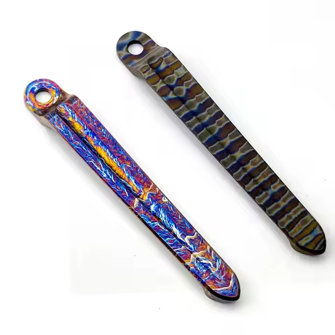 1PC CNC Titanium Alloy Knife Back Clip Outdoor Portable Pocket Knife Waist Clip For Chris Reeve Kniv