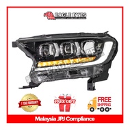 FORD RANGER T7 T8 2016-2019 PROJECTOR LED SEQUENTIAL SIGNAL WELCOME LIGHT HEADLAMP LAMPU DEPAN HEADLIGHT