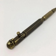 428 Retro Style Handmade Machine Gun Pen Old Technique 3D Skeleton Ballpoint Pen Self Defense  hu7
