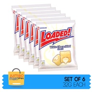 LOADED WHITE CHOCO-FILLED SNACK 32G / SET OF 6