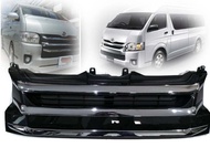 กระจังหน้าแต่งโครเมี่ยม 3 ชั้น รถตู้Toyota Hiace Commuter ปี2014 - 2018  **มาร้านนี่จบในที่เดียว**