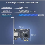 LAN card 2.5gbps 2.5g pcie to rj45 network card RTL8125B LAN ethernet 10/100/1000/2500 Mbps 1Gbps/2.