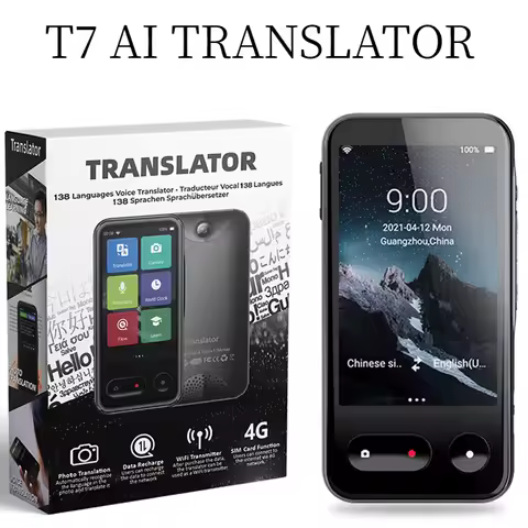 2023 New T7 Portable Audio Translator 138 Language Smart Translator Offline In Real Time Smart Voice