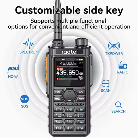 Radtel RT-910 Spectrum Analyzer AM FM Ham Radio 45-59Mhz TX/RX Walkie Talkie with 960 Channels AM/FM