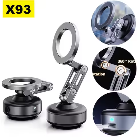 X93 Magnetic Vacuum Adsorption Car Phone Holder 360 degree Rotation Strong Suction for iPhone Samsun