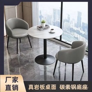 One Table Influencer Leisure Table Chair Two Balcony Small Round Table Coffee Table Slate Combinatio