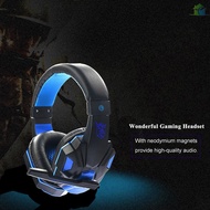 NEW Gaming Headset Headphone for PC Laptop with Microphone with USB 3.5mm Interface LED Volume Control Over-ear Headphone