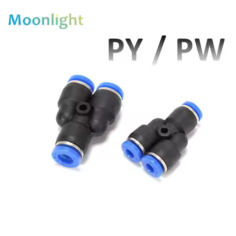 1Pcs Blue PY PW Pneumatic Fitting Pipe Connector Tube Air Quick Fittings Water Push In Hose Couping 