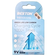 BESTON 佰仕通 9V 6F22 USB充電鋰電池
