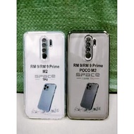 Original Space REDMI 9/9 Clear Silicone Softcase M2poco/Prime Clear TPU Clear Black Space Nice Flexi