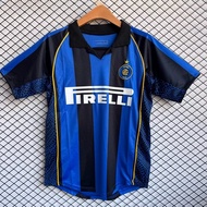 2001-02 GM Home Blue Retro Short-Sleeve High-Quality Football Jersey S-XXL