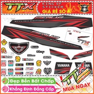 Tem Xe Sirius Đen Đỏ - Tem Sirius Đỏ Đen Viền Chỉ Siêu Đẹp - Mẫu Team Sirius Đen Đỏ