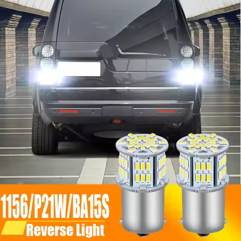 2pcs LED Light Reverse Lamp P21W BA15S Canbus For Land Rover Defender Discovery 2 3 4 LR2 LR3 LR4 Fr