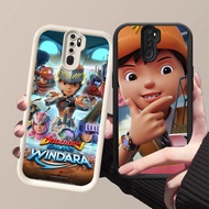 DK-54 Anime Boboiboy Silicone Casing black and white for OPPO Reno 8T A5 2Z F11 A9 2F 2020 Pro 5G