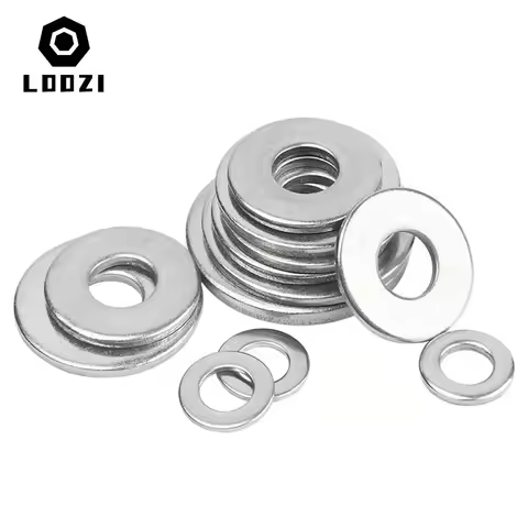 304 Stainless Steel Flat Washer M1.6 M2 M2.5 M3 M4 M5 M6 M8 M10 M12 M14-M22 Metal Gasket Meson Seali