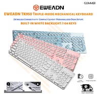 SG [In Stock] EWEADN tk950 Triple-mode mechanical keyboard-Bluetooth/2.4G/Wired Gaming Keyboard 104 