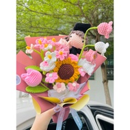 Graduation Doll Flower Crochet Bouquet