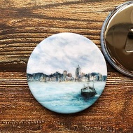 磁石貼開瓶器-襟章-陰天的維多利亞港