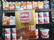 Polyurethane สีเคลือบไม้ สีทาพื้นไม้ สีทาไม้ สีเคลือบเงาไม้ สีใส ชนิดเงา ภายนอก ฉลาม Shark (0.875ลิต