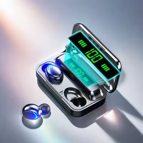 New F9 Bluetooth Headphones 9D Stereo High Bass Sport Earphones Handfree Touch Control Tws Wireless 