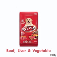 ALPO Dog Food Beef Liver&amp;Vegetable Flavor อัลโป อาหารเม็ดสุนัข รสเนื้อตับ&amp;ผัก 20kg