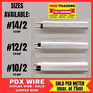 Per Meter! PDX Wire / Duplex Solid Wire #10/2, #12/2, #14/2 (VMR TRADING)
