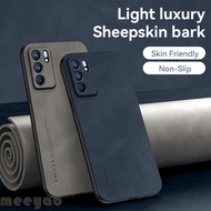 Case OPPO Reno 6Z 6 5G 4G Soft Leather Phone Case Authentic Camera Protection Luxury Sheep Bark Cover For OPPO Reno6 Reno6Z Reno 6 Z CPH2235 CPH2251 CPH2237