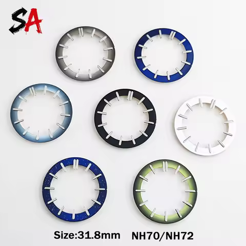 31.8mm Watch Dial NH70 Watch Dial Hollow Green Luminous Dial for NH70/NH72 Movement Watch Accessory 