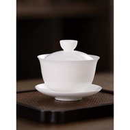 骨瓷蓋碗白瓷潮州功夫茶泡茶碗薄胎茶具家用喝茶通用80ml小茶碗